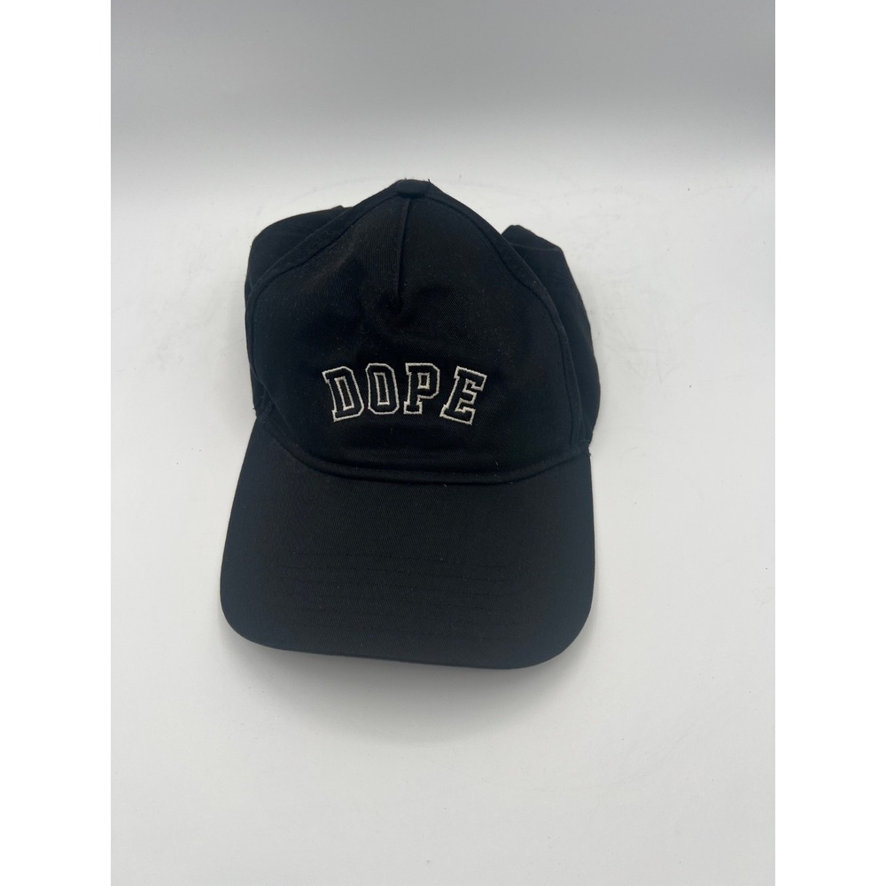 DOPE Black Snapback Hat – Embroidered Logo – Adjustable Streetwear Cap